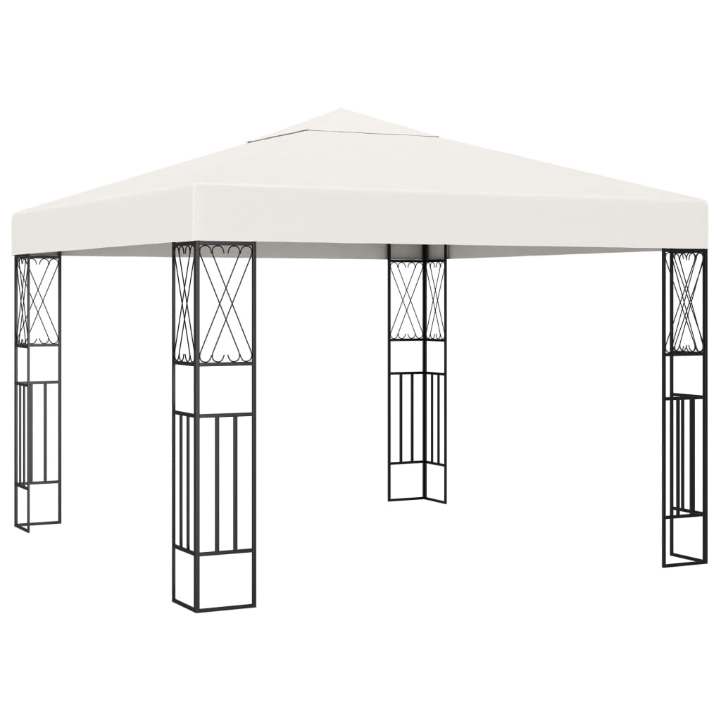 Vidaxl prieel 3x3 m stof crème