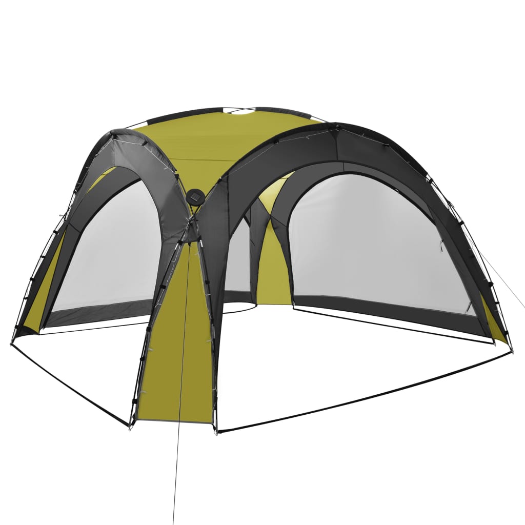 Vidaxl partytent met led en 4 zijwanden 3,6x3,6x2,3m groen