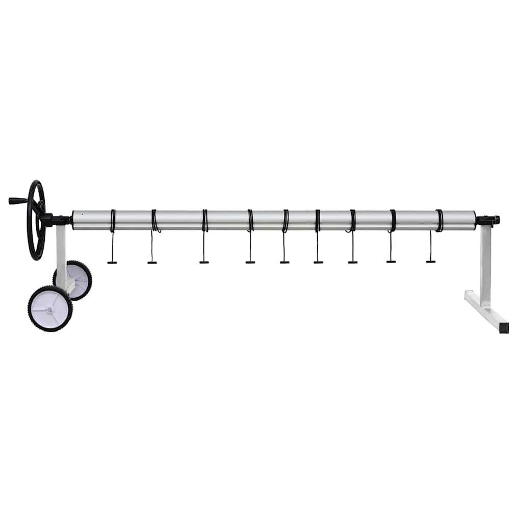 Vidaxl zwembadhoesroller met roestvrijstalen frame