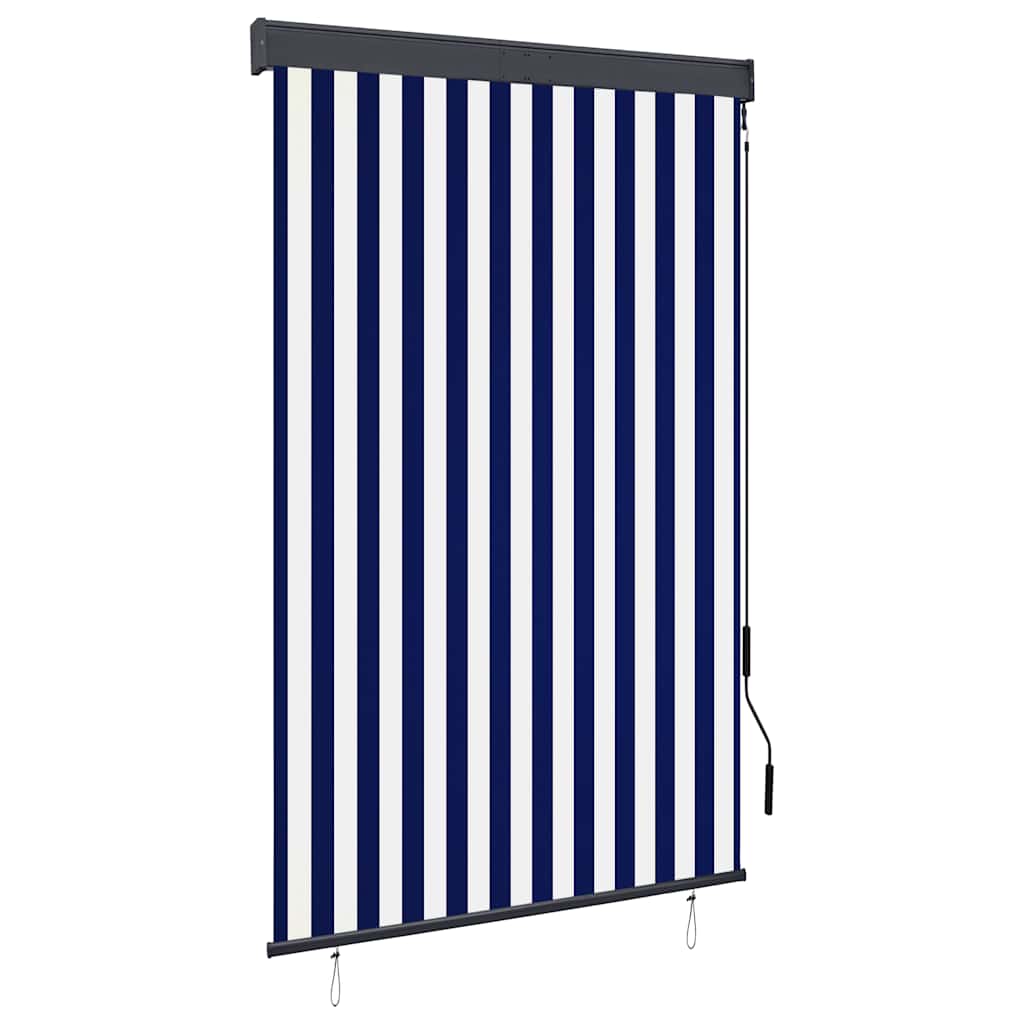 Vidaxl rolgordijn voor buiten 120x250 cm blauw en wit