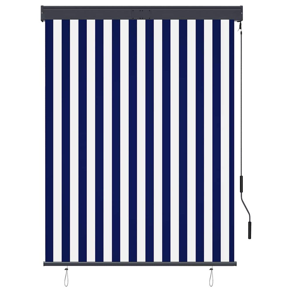 Vidaxl rolgordijn voor buiten 120x250 cm blauw en wit