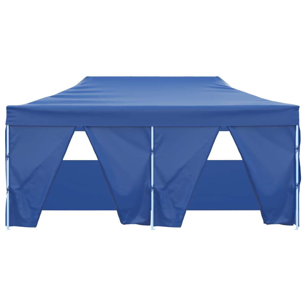 VidaXL Partytent met 4 zijwanden inklapbaar 3x6m staal blauw