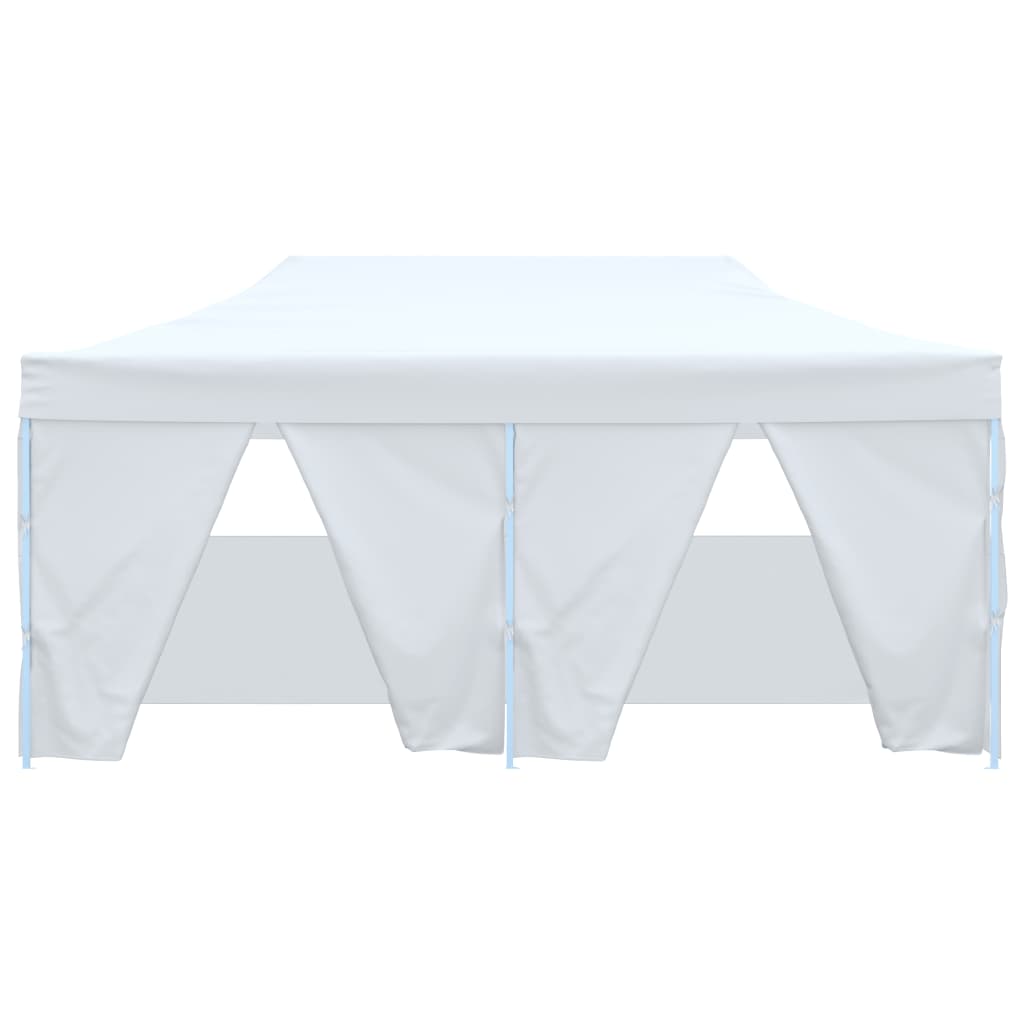 VidaXL Partytent met 4 zijwanden inklapbaar 3x6m staal wit