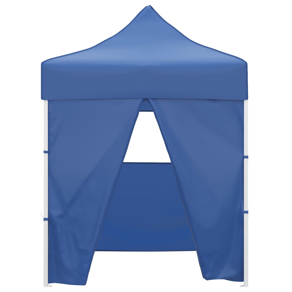 Vidaxl partytent met 4 zijwanden inklapbaar 2x2m staal blauw