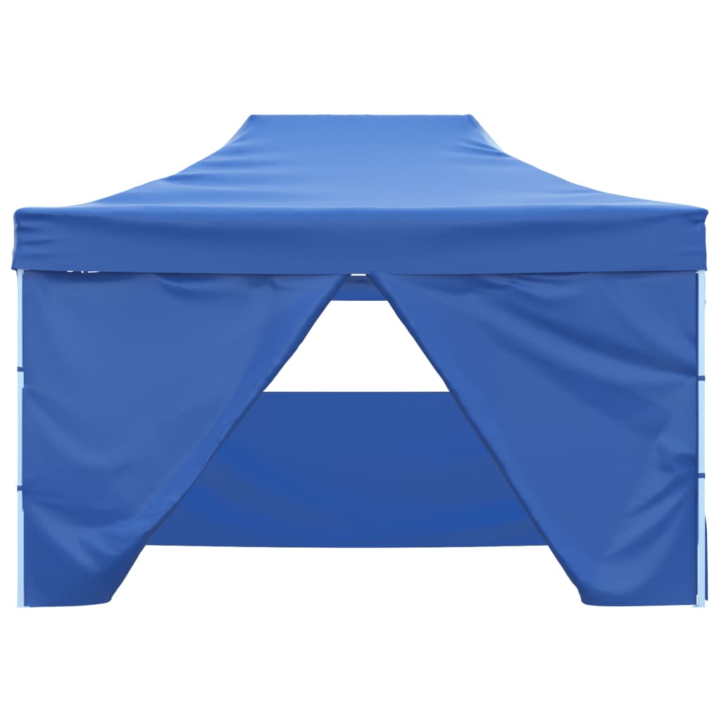 Vidaxl partytent met 4 zijwanden inklapbaar 3x4m staal blauw