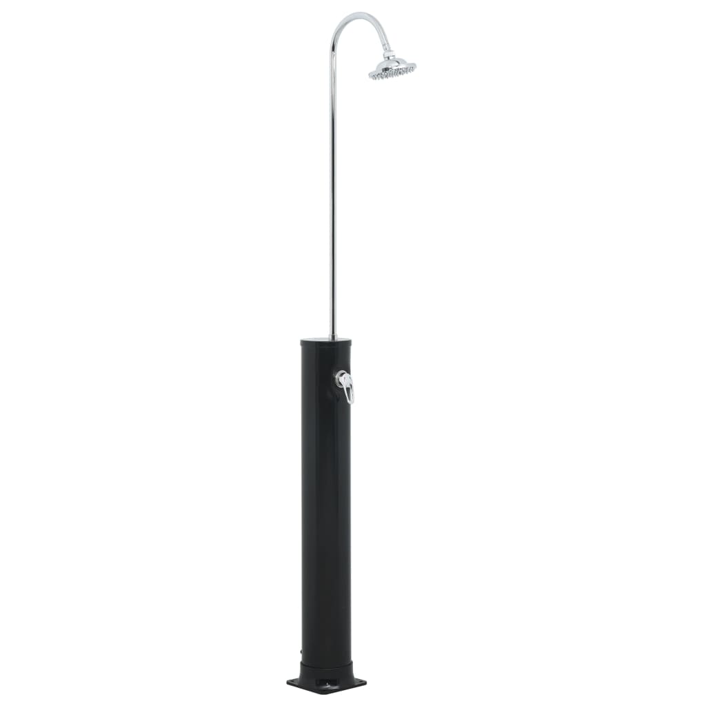 Vidaxl zonnedouche 20 l 214 cm zwart