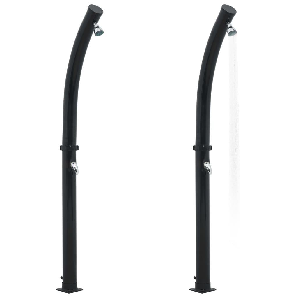 Vidaxl zonnedouche 20 l 214 cm zwart