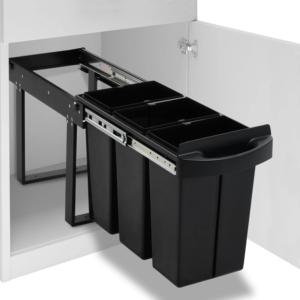 Vidaxl inbouwpullenbak uittrekbaar soft-close 36 l