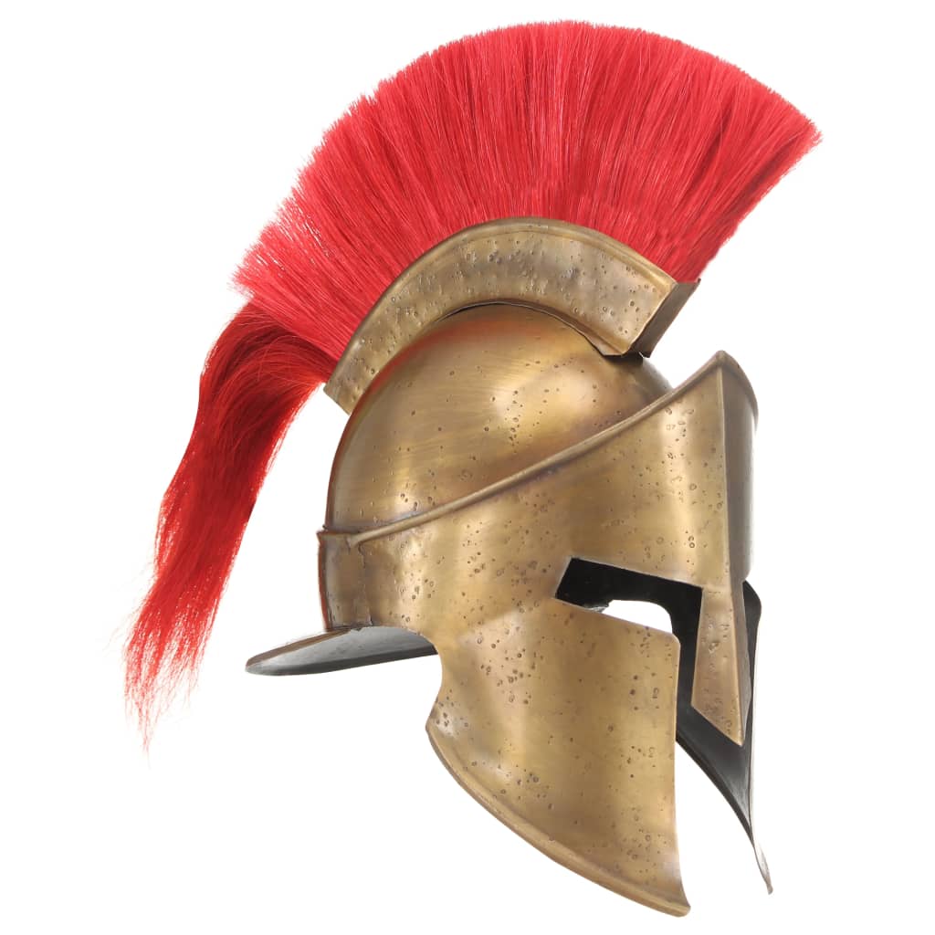 VidaXL Soldatenhelm Griekse replica LARP staal messingkleurig