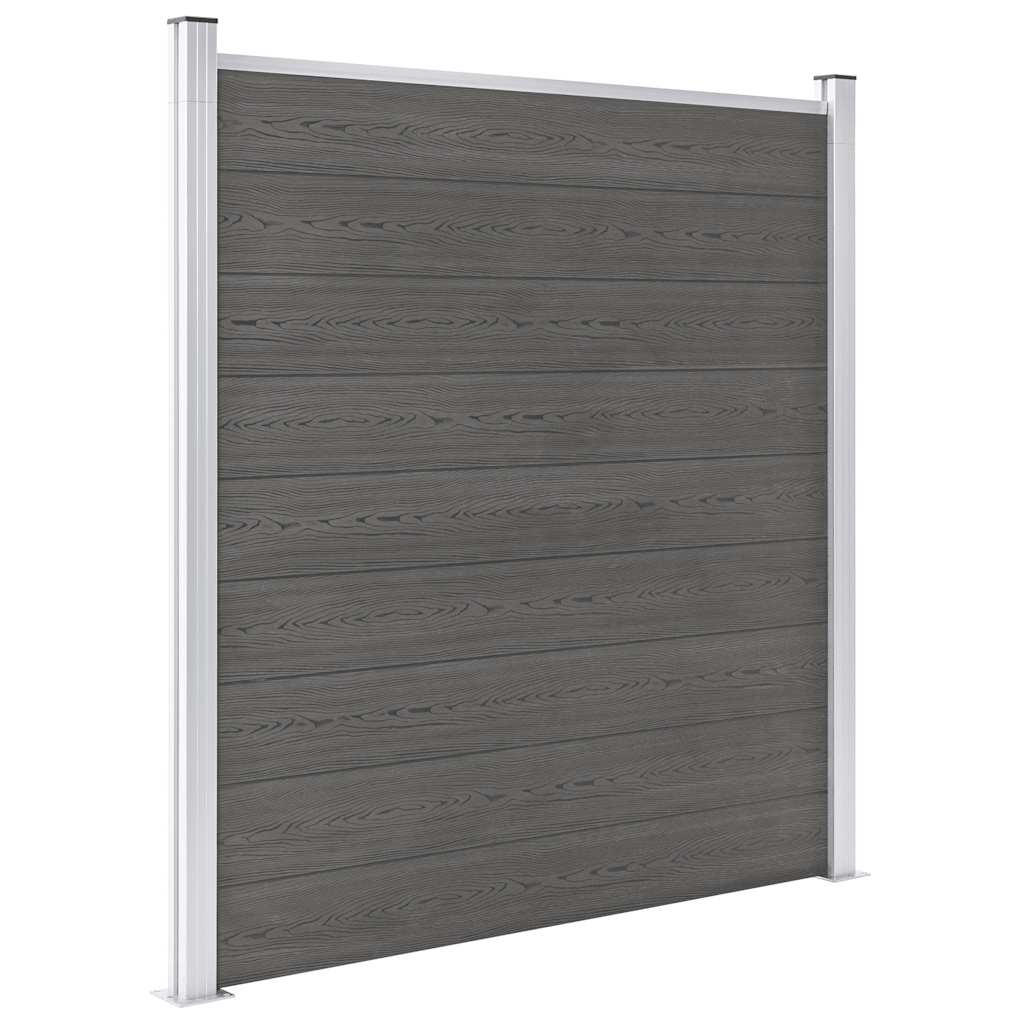 Vidaxl tuinscherm 180x186 cm hkc grijs