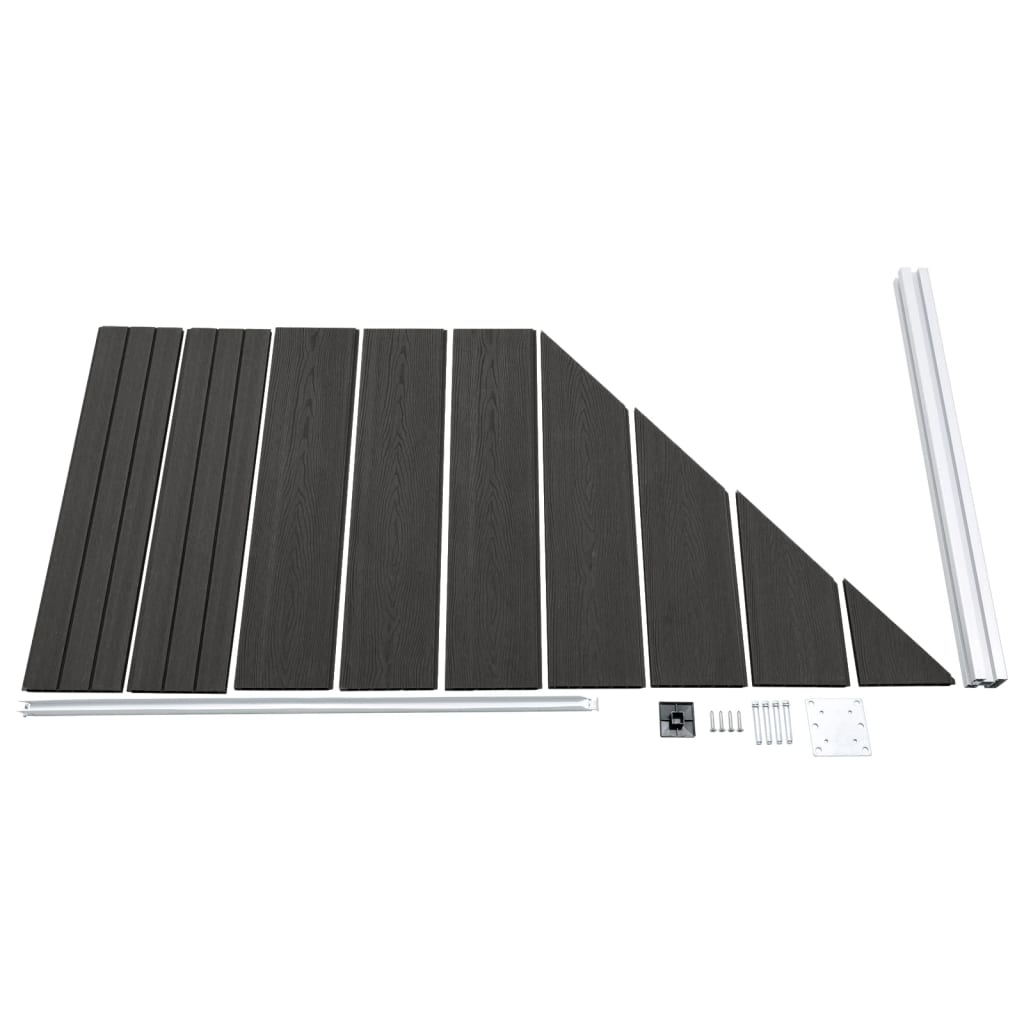 Vidaxl beschermpaneel 95x(105-180) cm hkc grijs