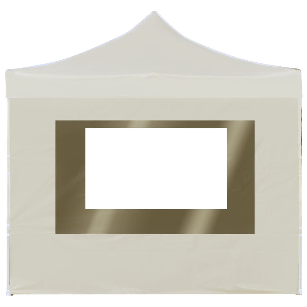 Vidaxl partytent inklapbaar met wanden 2x2m aluminium crème