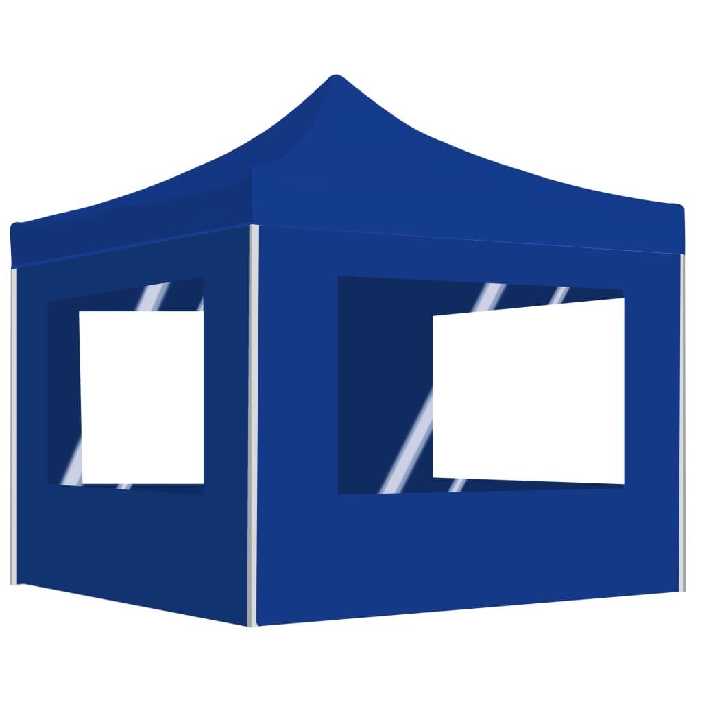 Vidaxl partytent inklapbaar met wanden 2x2m aluminium blauw