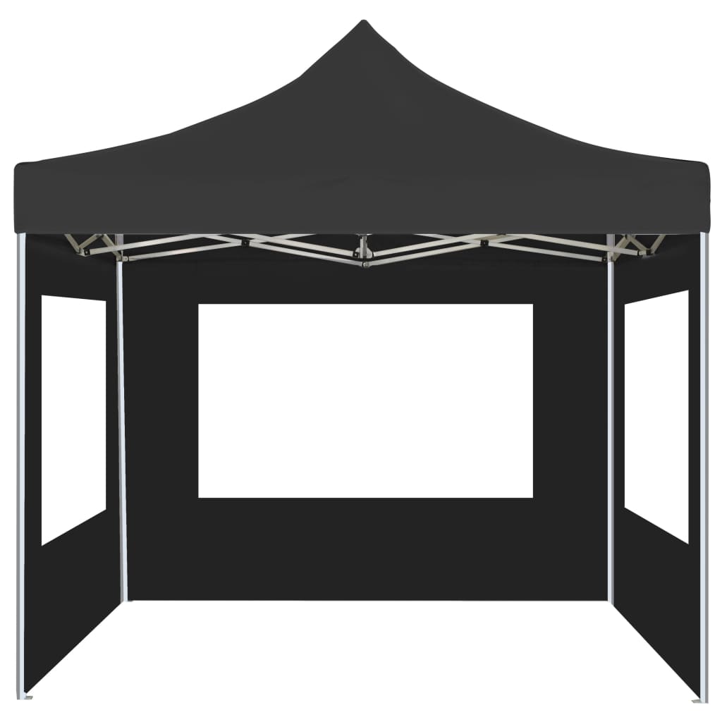 Vidaxl partytent inklapbaar met wanden 2x2m aluminium antraciet