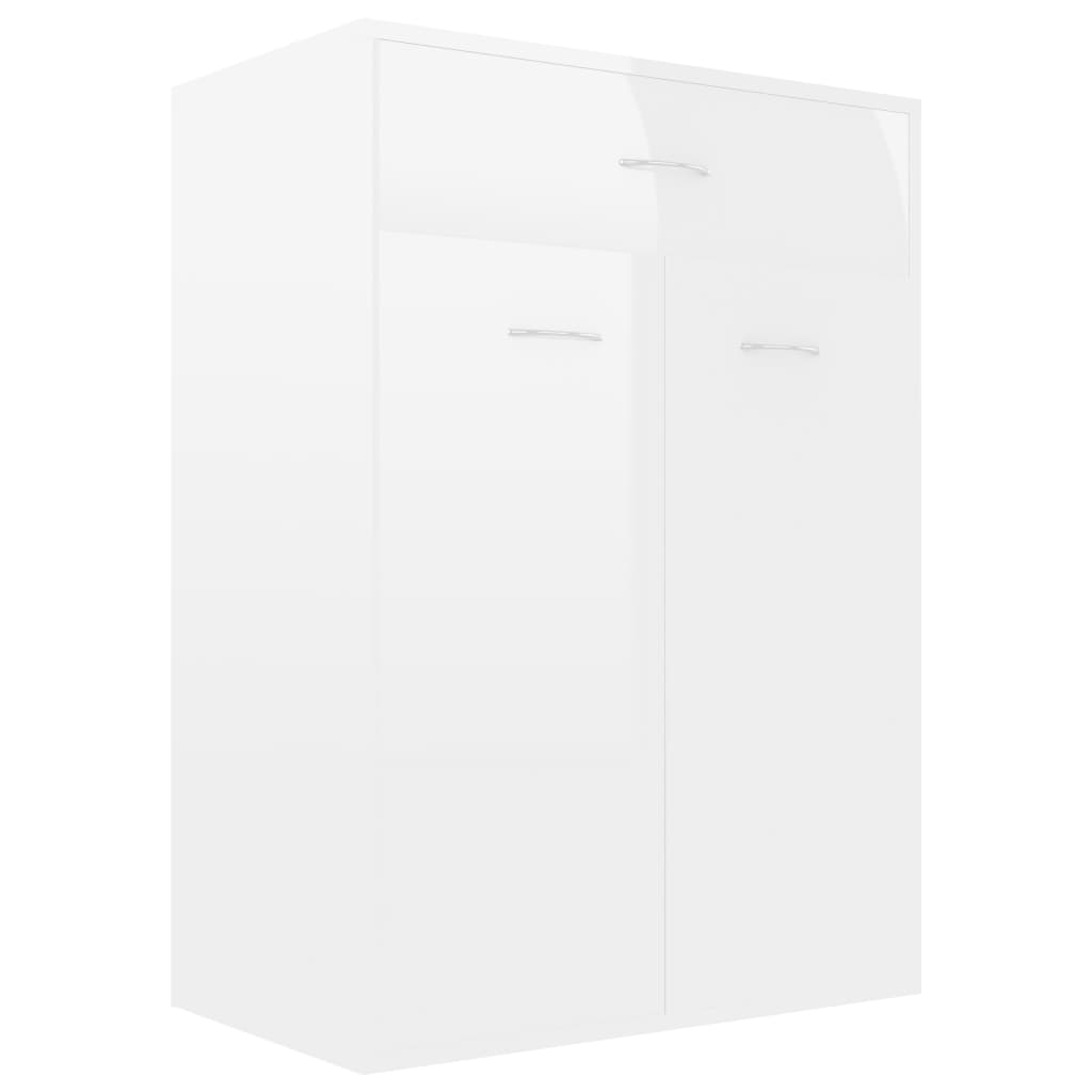 VidaXL Schoenenkast 60x35x84 cm bewerkt hout hoogglans wit