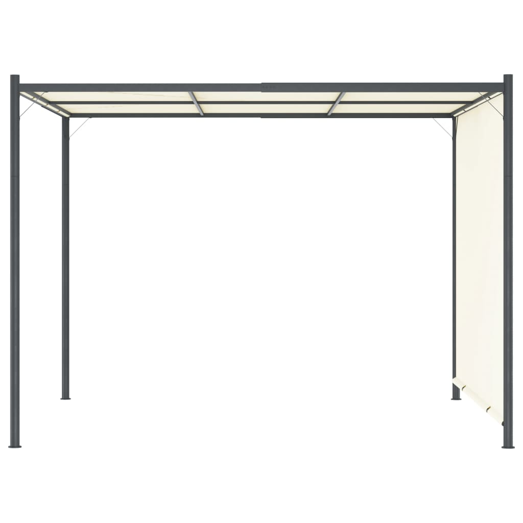 VidaXL Pergola met verstelbaar dak 3x3m staal crèmewit