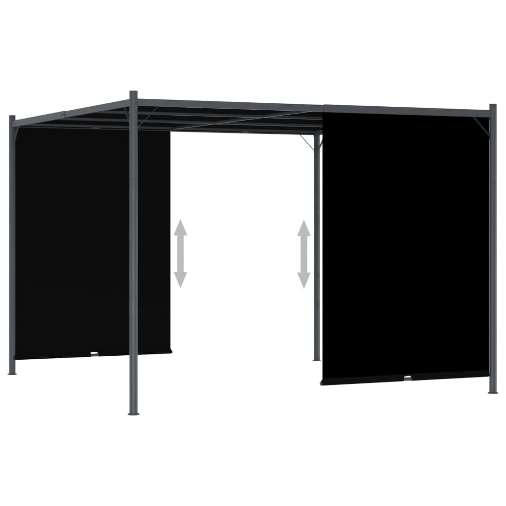 VidaXL Pergola met uittrekbaar dak 3x3m antraciet