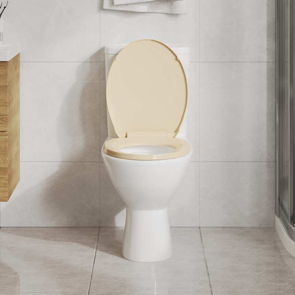 VidaXL Toiletbril softclose ovaal beige