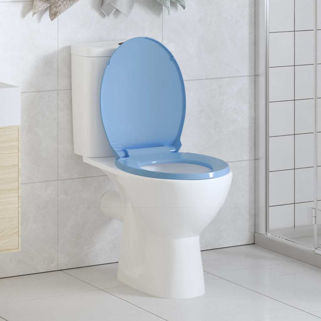 Vidaxl toiletbril softclose ovaal blauw