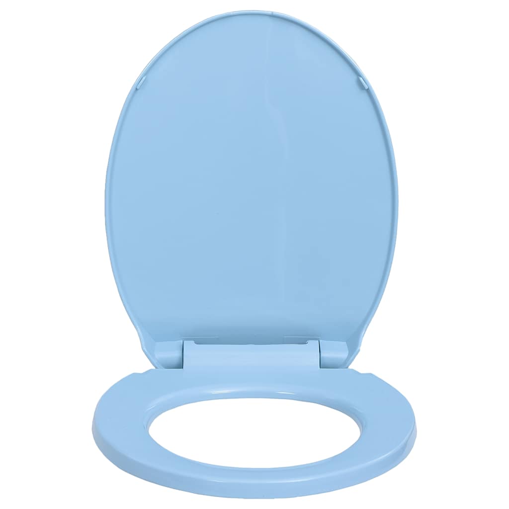 Vidaxl toiletbril soft-close en quick-release ovaal blauw