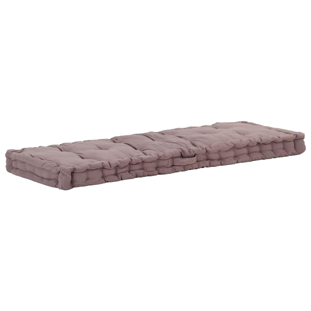 Vidaxl palletvloerkussen 120x40x7 cm katoen taupe