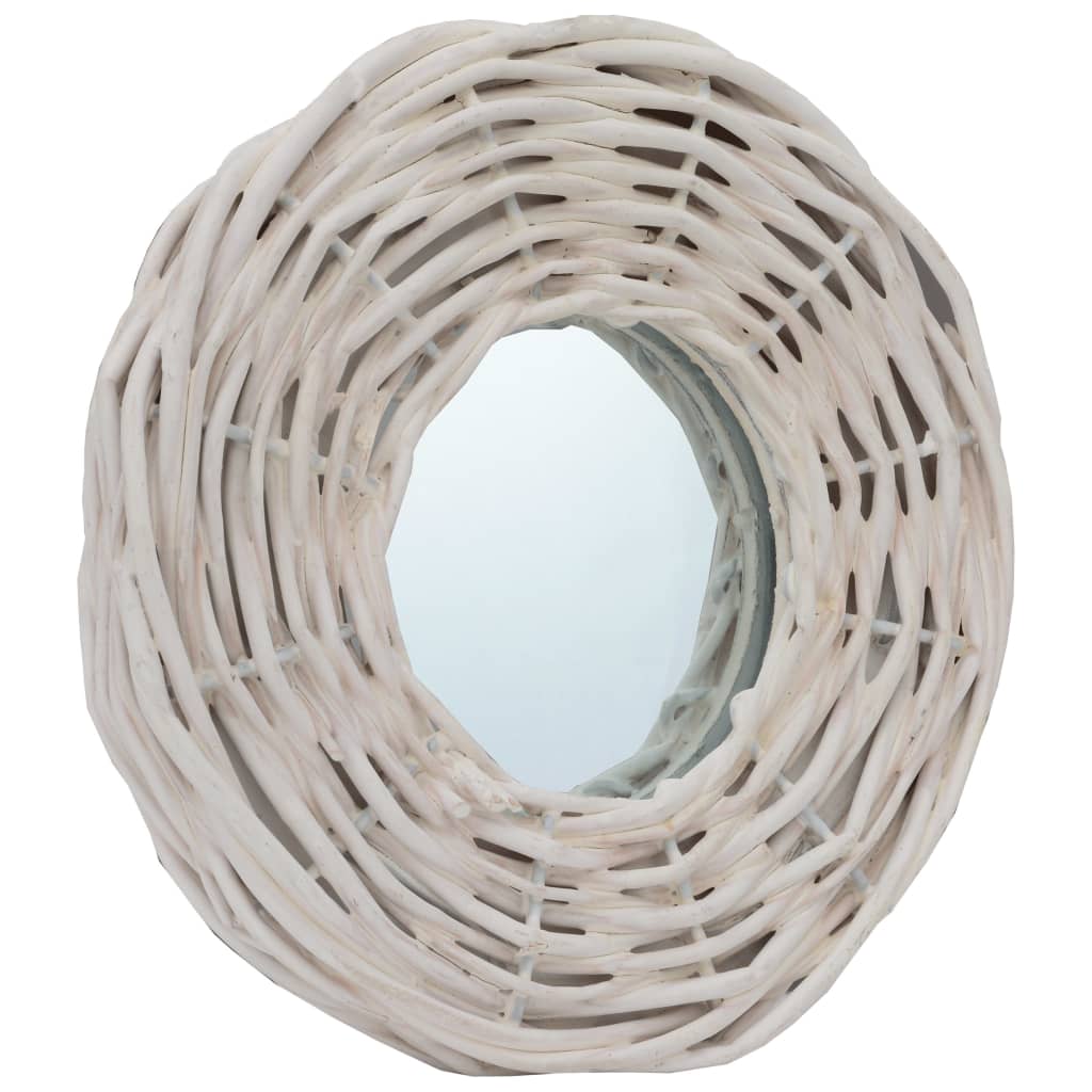 VidaXL Spiegels 3 st 15 cm riet wit