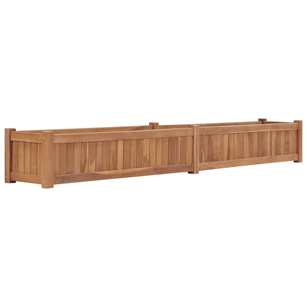 VidaXL Plantenbak 200x30x25 cm massief teakhout