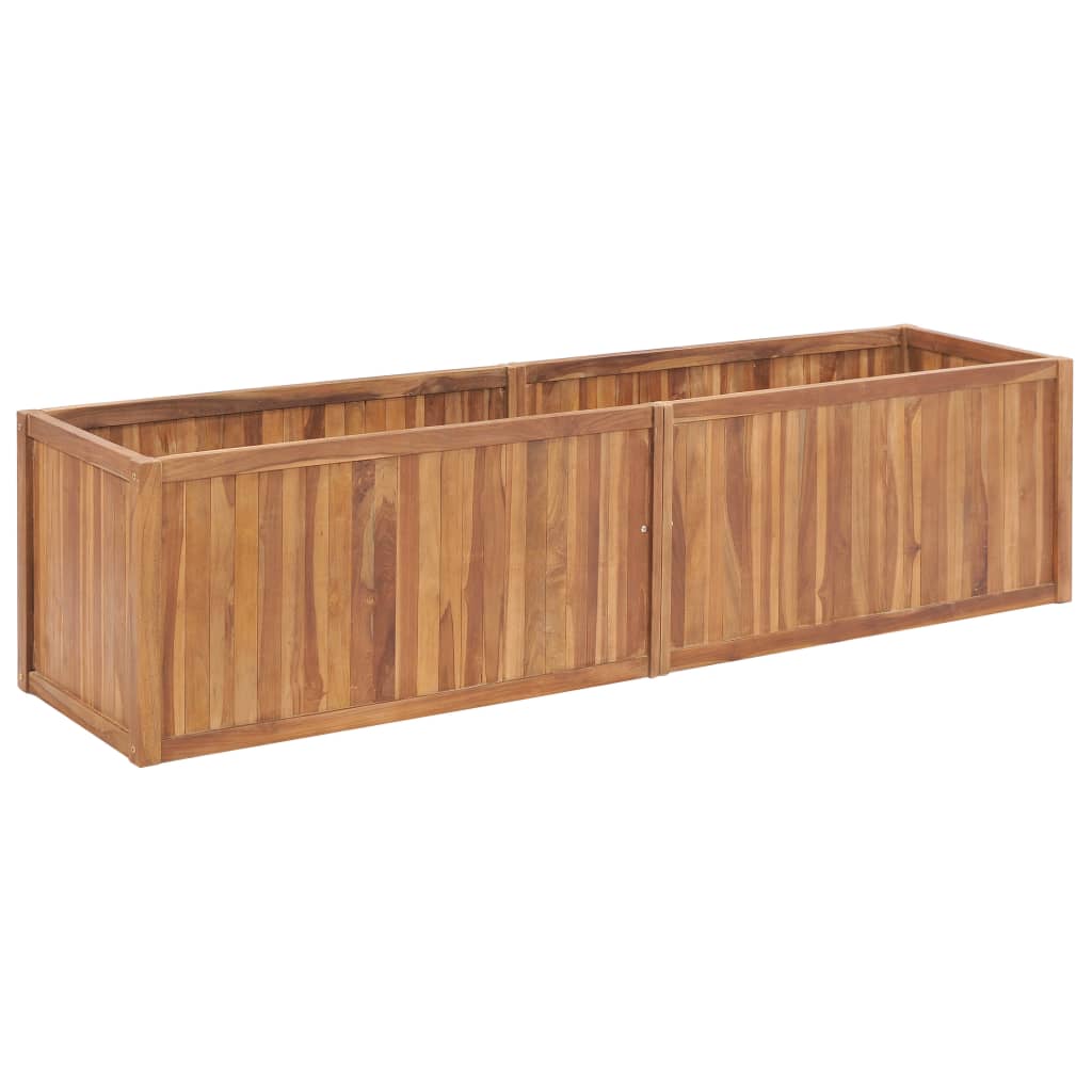 VidaXL Plantenbak 200x50x50 cm massief teakhout