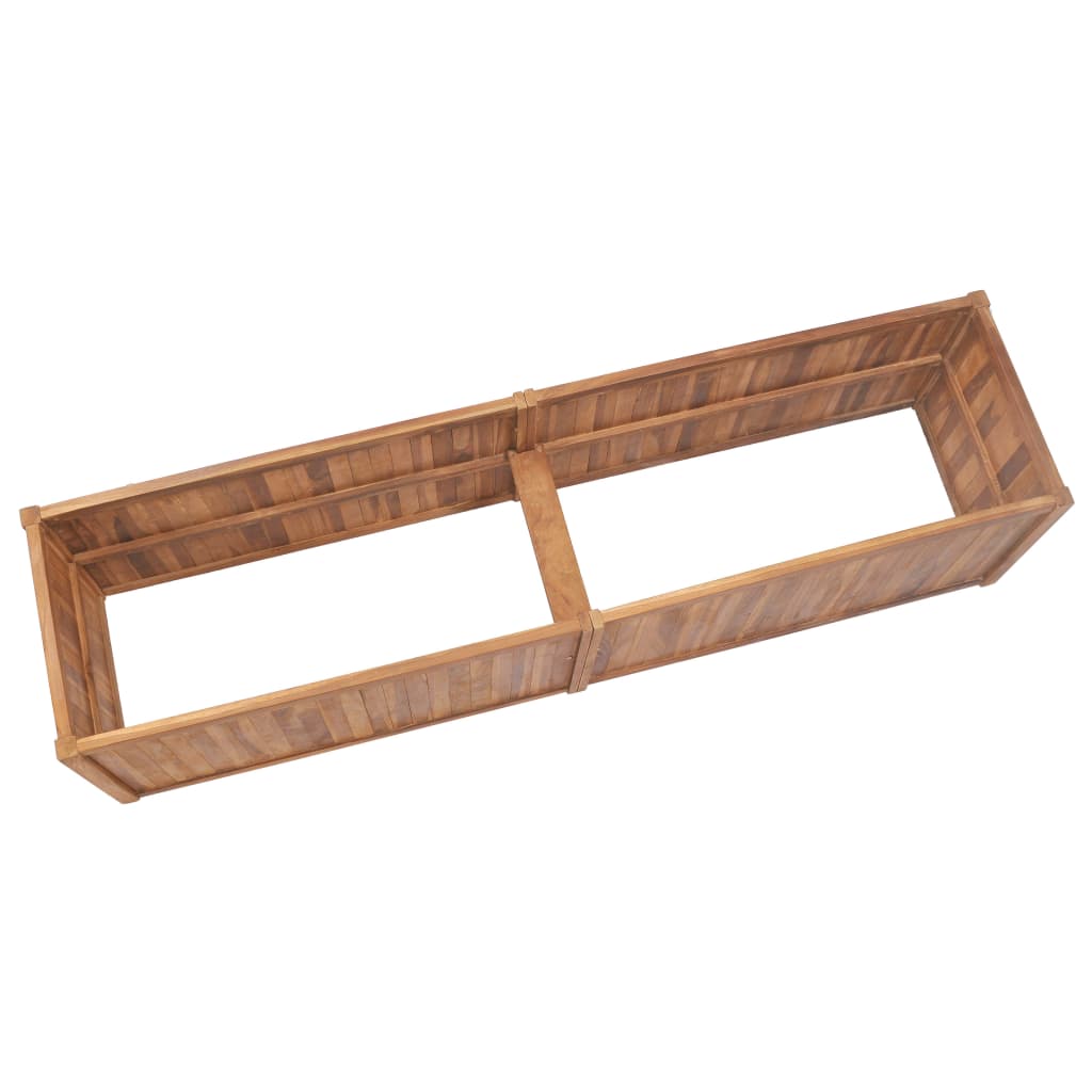VidaXL Plantenbak 200x50x50 cm massief teakhout