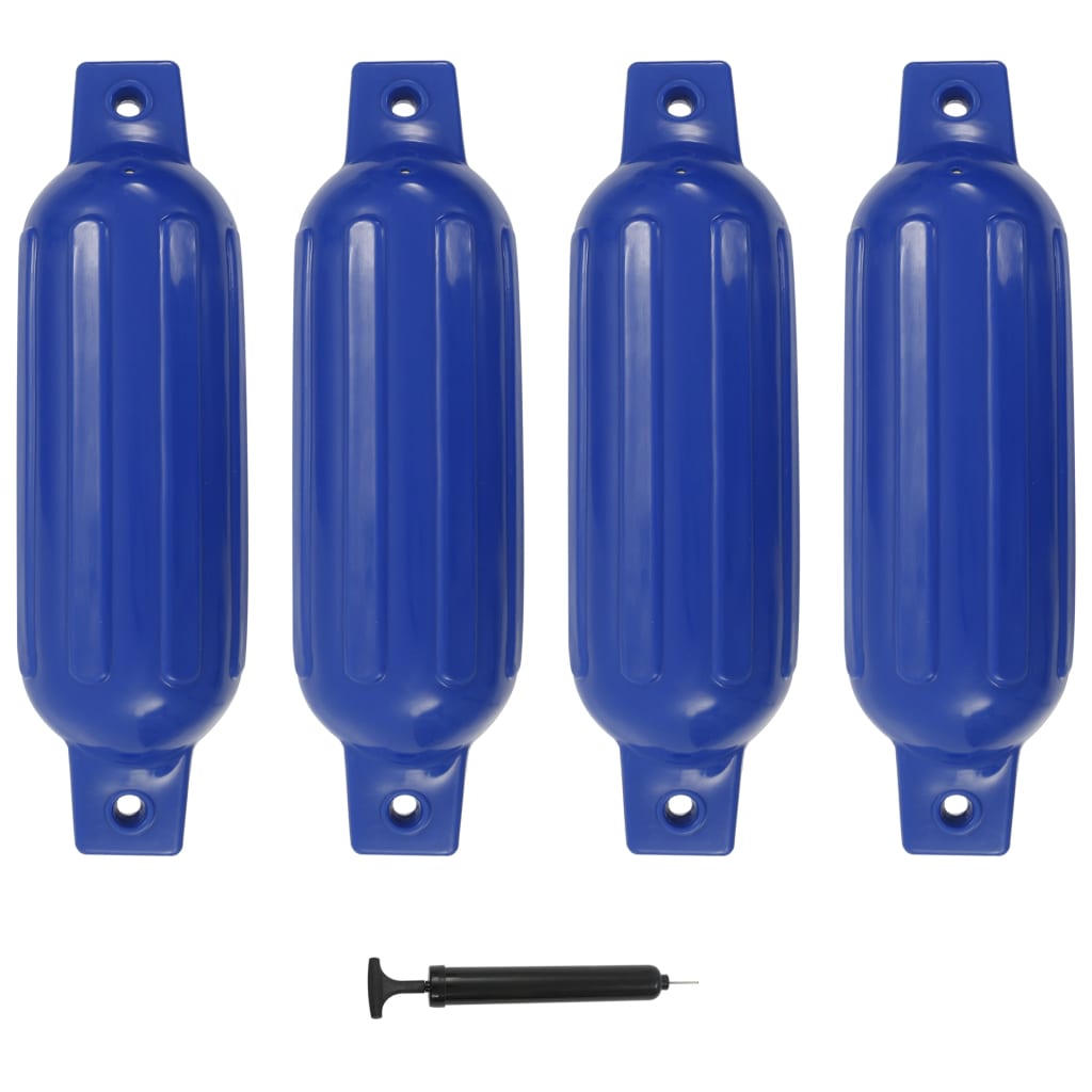 Vidaxl laarsstootkussens 4 st 41x11,5 cm pvc blauw