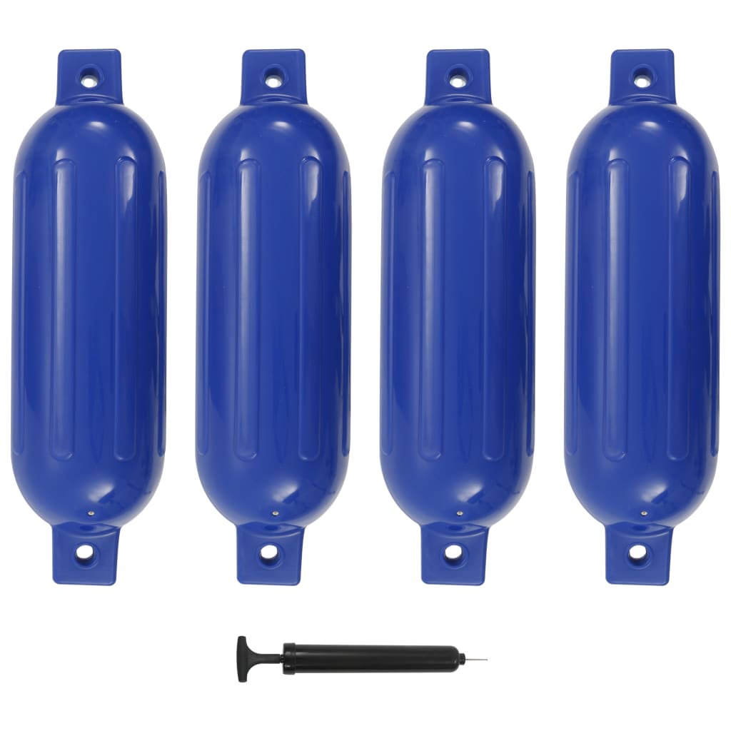 Vidaxl laarsstootkussens 4 st 51x14 cm pvc blauw