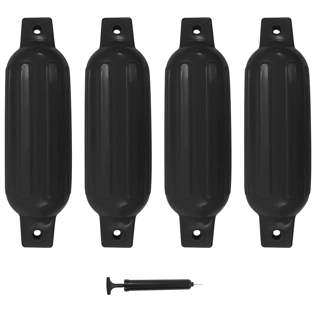 Vidaxl laarsstootkussens 4 st 41x11,5 cm pvc zwart