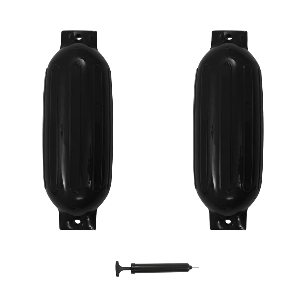 Vidaxl laarsstootkussens 2 st 69x21,5 cm pvc zwart