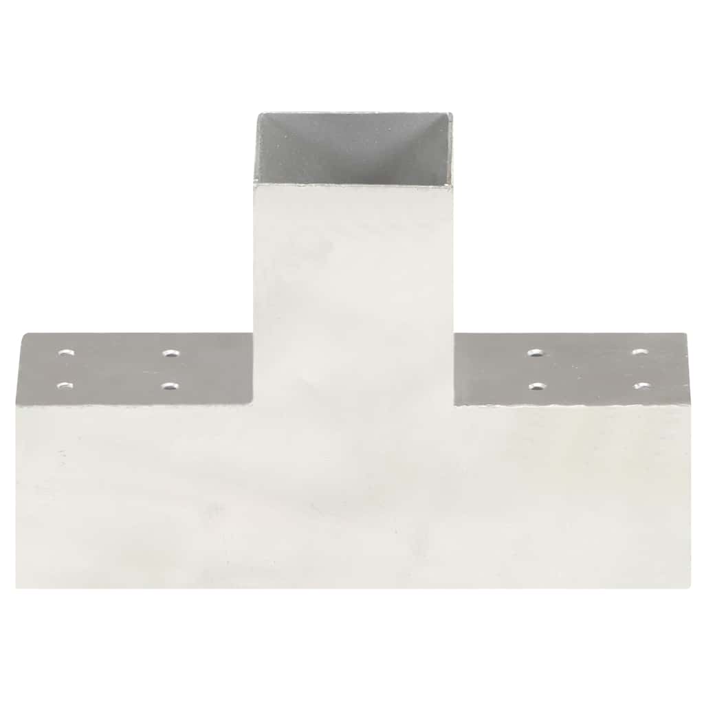 Vidaxl paalverbinding t-vorm 81x81 mm gegalvaniseerd metaal