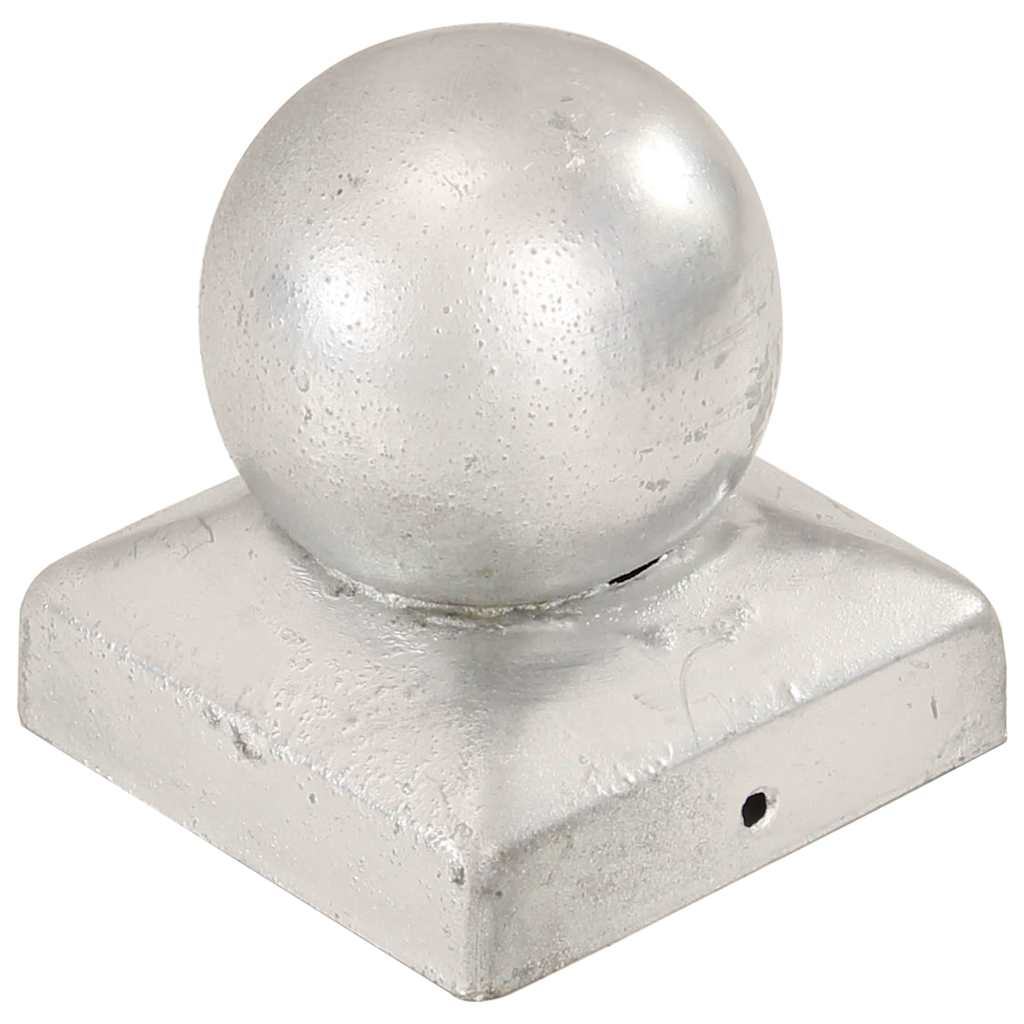 Vidaxl paalkappen 6 st bol 71x71 mm gegalvaniseerd metaal