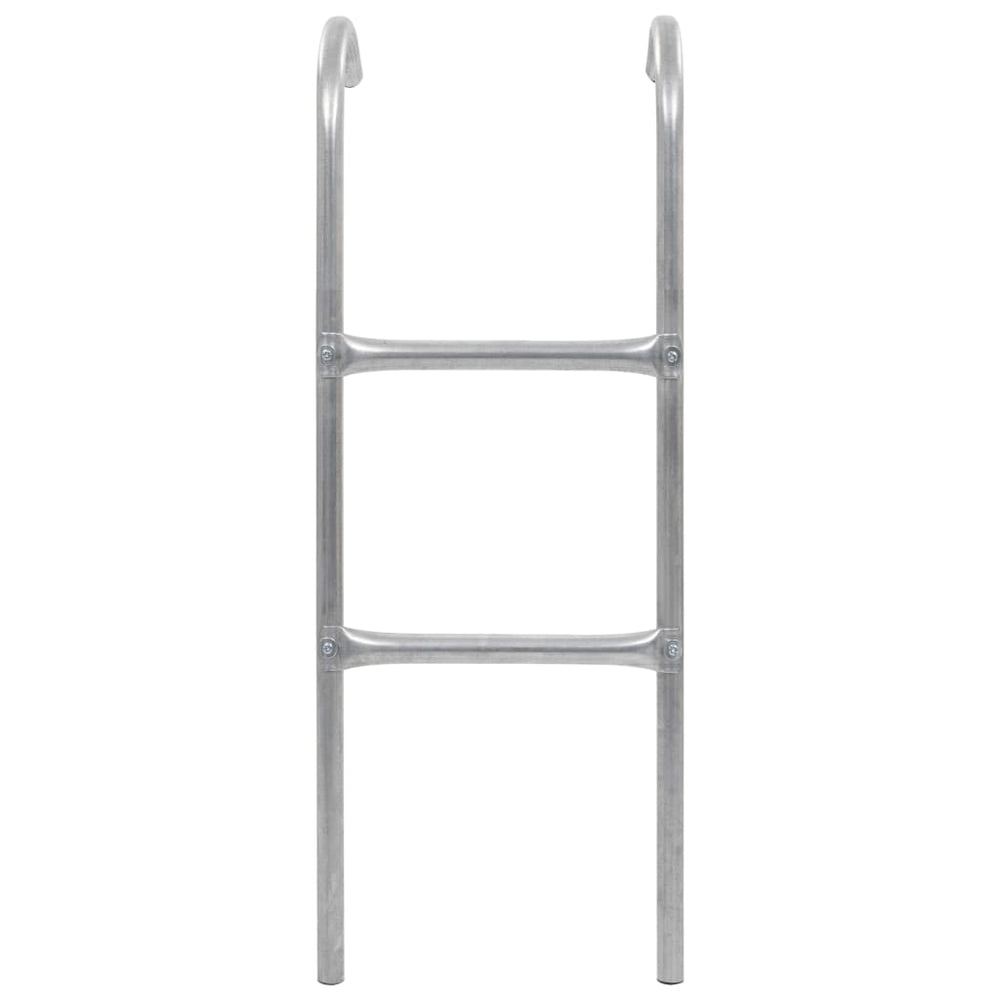Vidaxl trampolineladder met 2 sporten 102,6 cm staal zilverkleurig