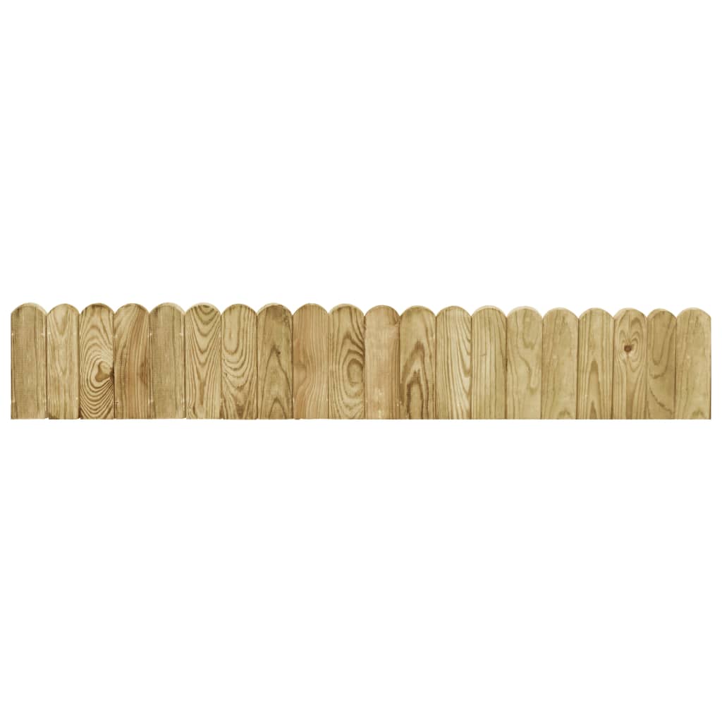 VidaXL Gazonrand 120 cm geïmpregneerd groenenhout groen