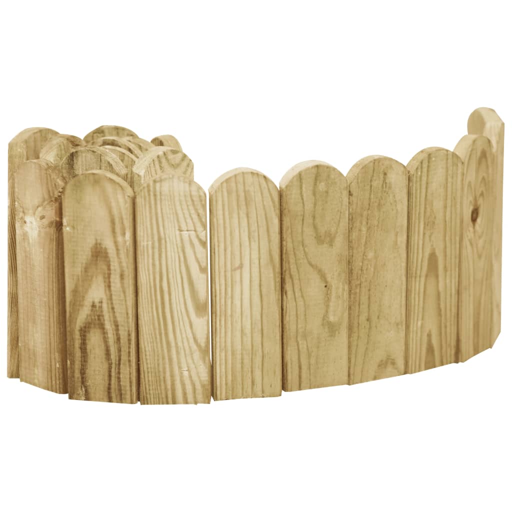 VidaXL Gazonrand 120 cm geïmpregneerd groenenhout groen