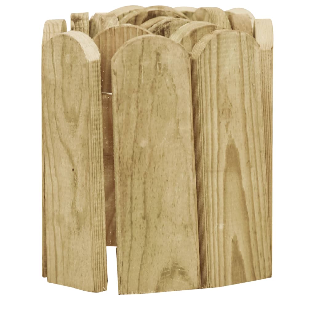 VidaXL Gazonrand 120 cm geïmpregneerd groenenhout groen