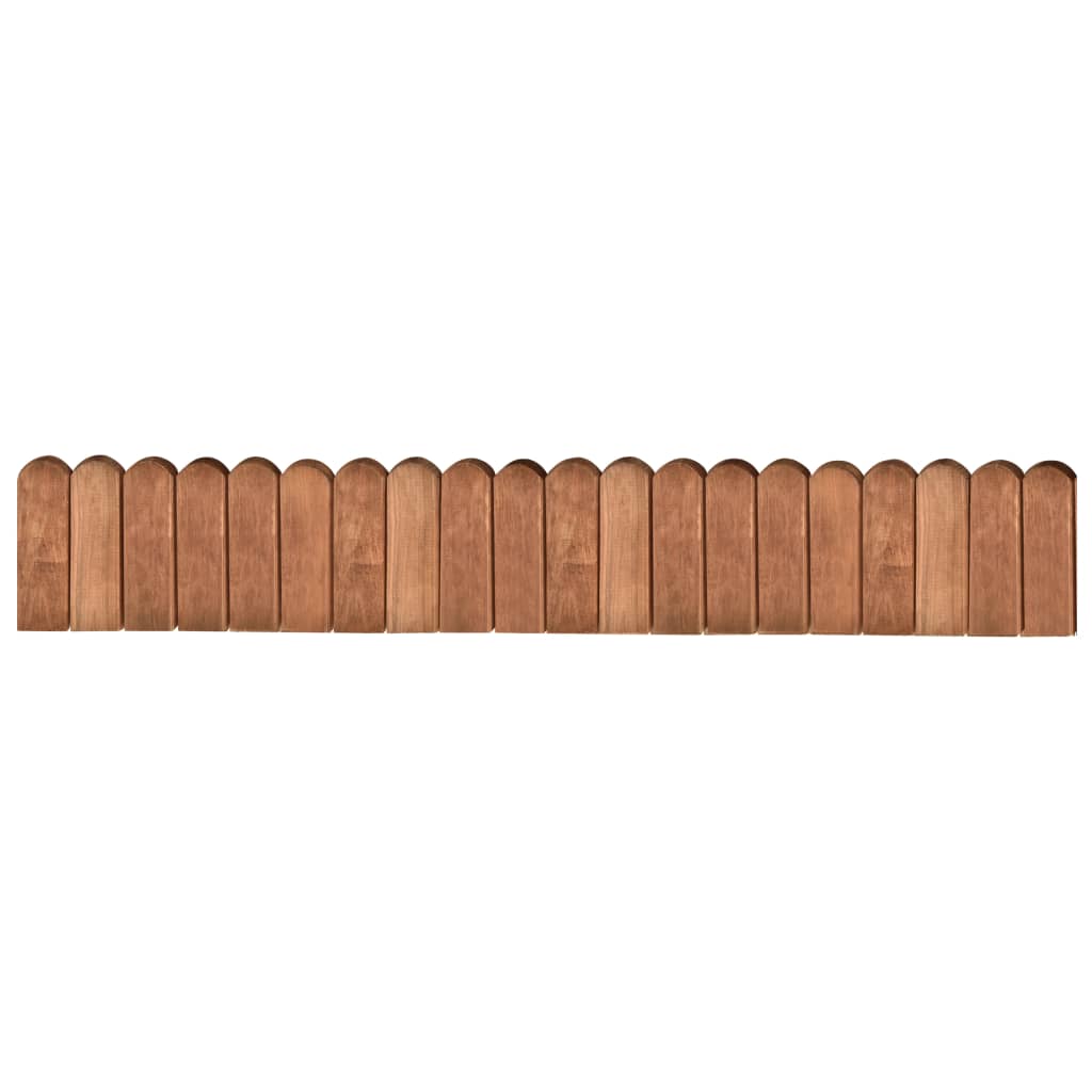 VidaXL Gazonrand 120 cm geïmpregneerd groenenhout bruin