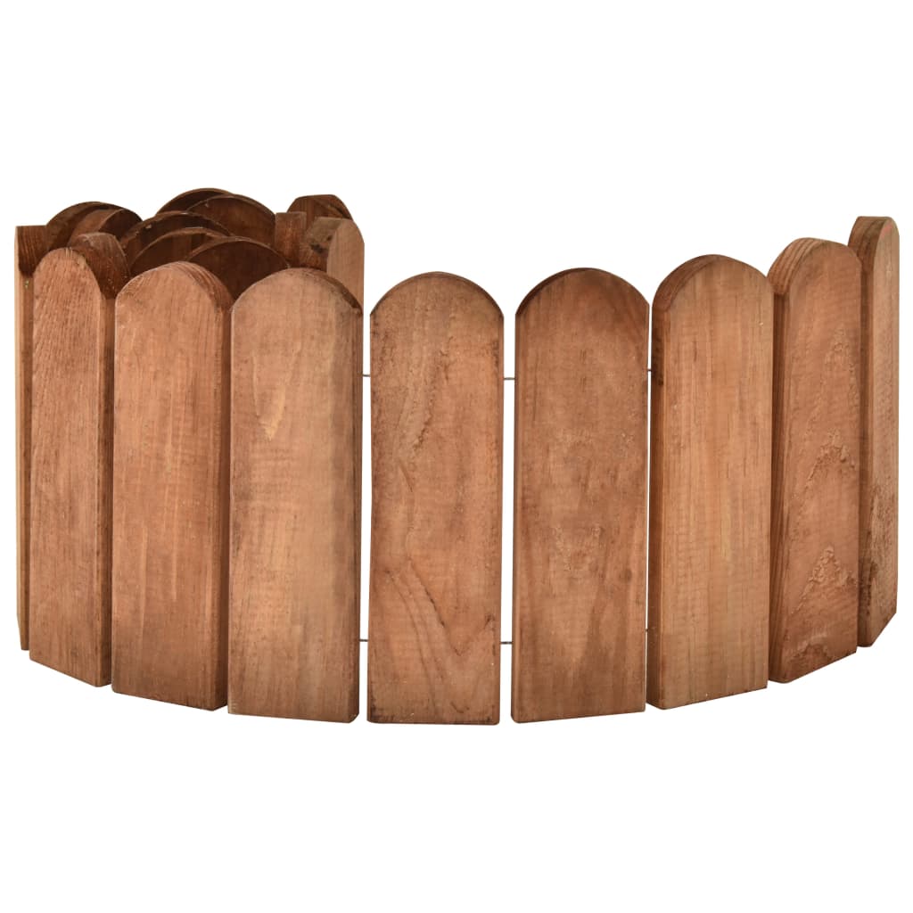 VidaXL Gazonrand 120 cm geïmpregneerd groenenhout bruin