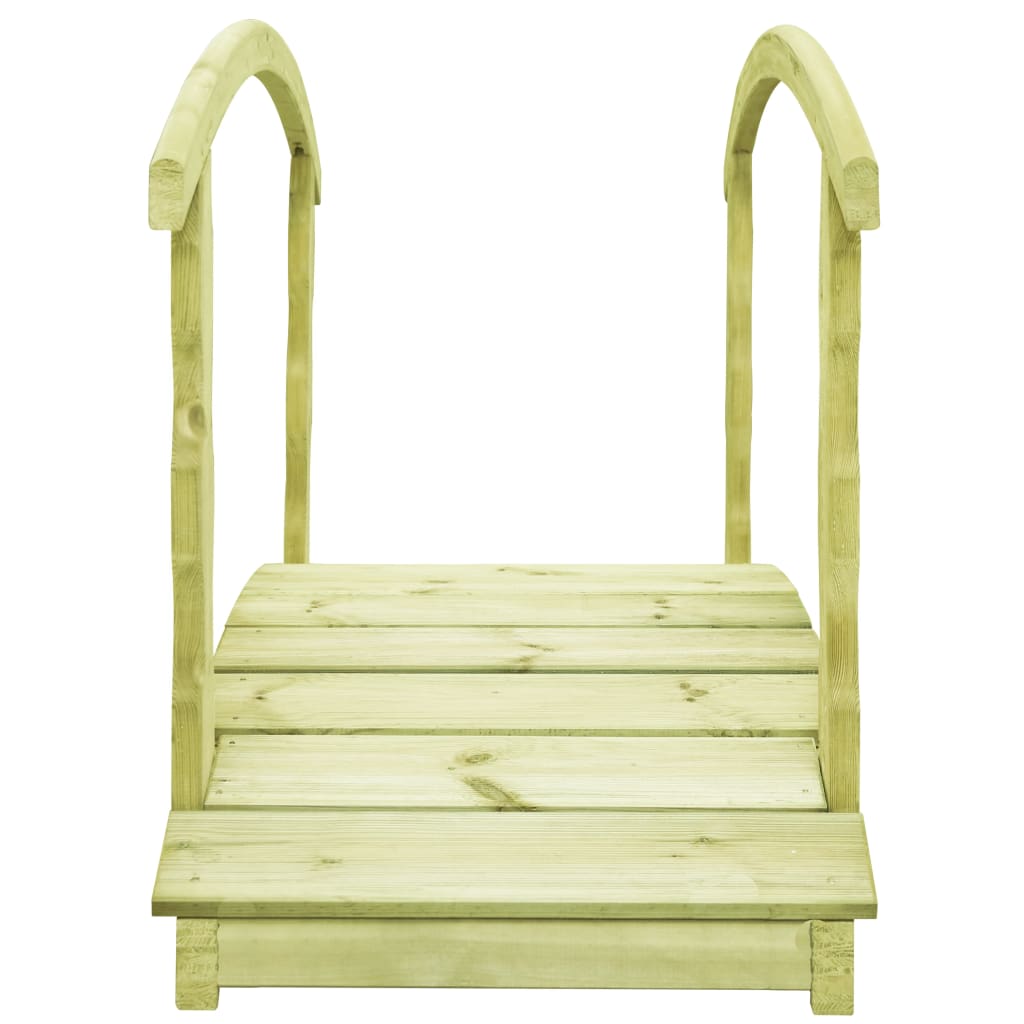VidaXL Tuinbrug met leuning 170x74x105 cm geïmpregneerd groenhout