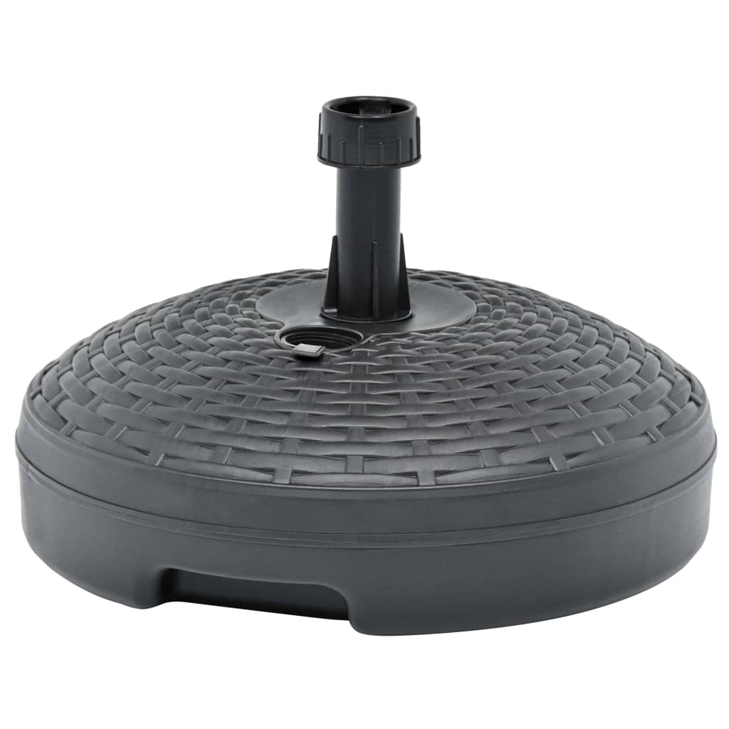 Vidaxl parasolvoet gevuld zand water 20 l kunststof rotan antraciet
