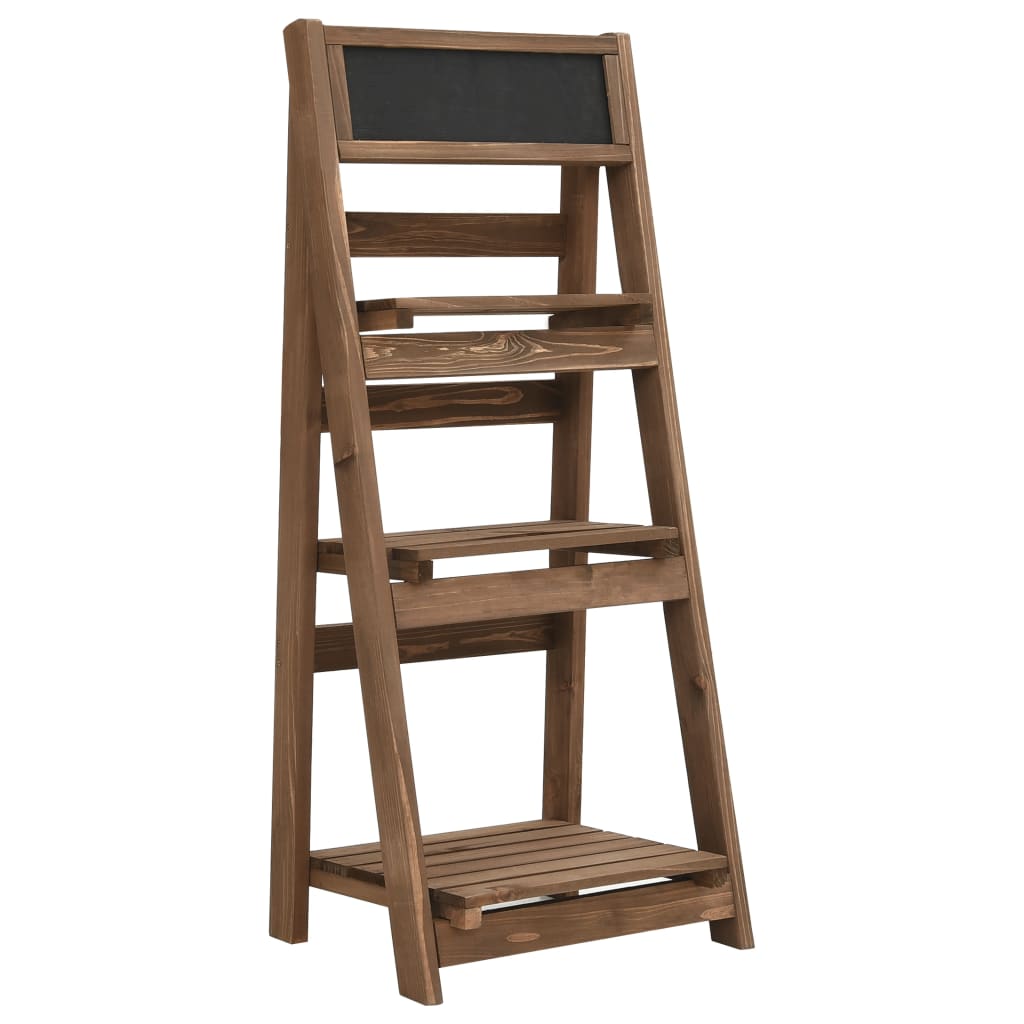Vidaxl plantenstandaard 3-laags met bord 40x30x90 cm massief vuurhout