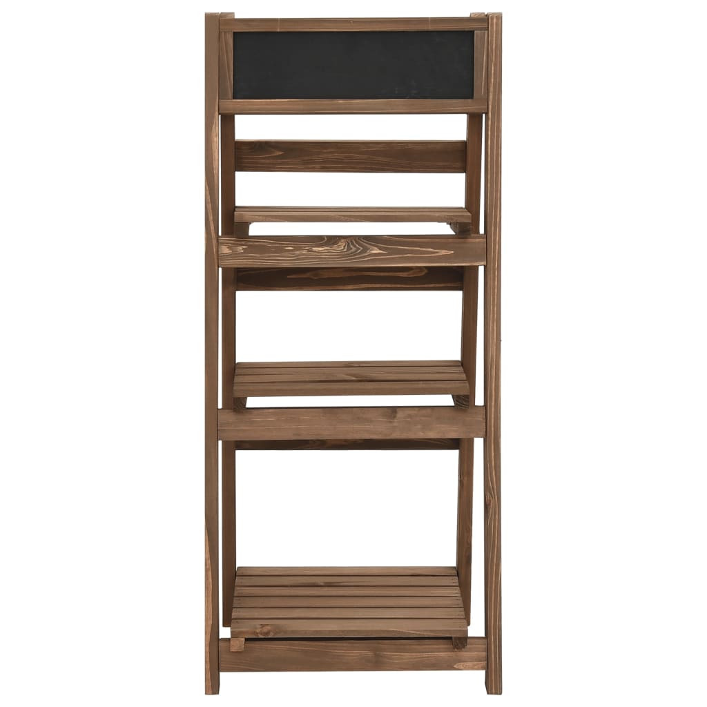 Vidaxl plantenstandaard 3-laags met bord 40x30x90 cm massief vuurhout