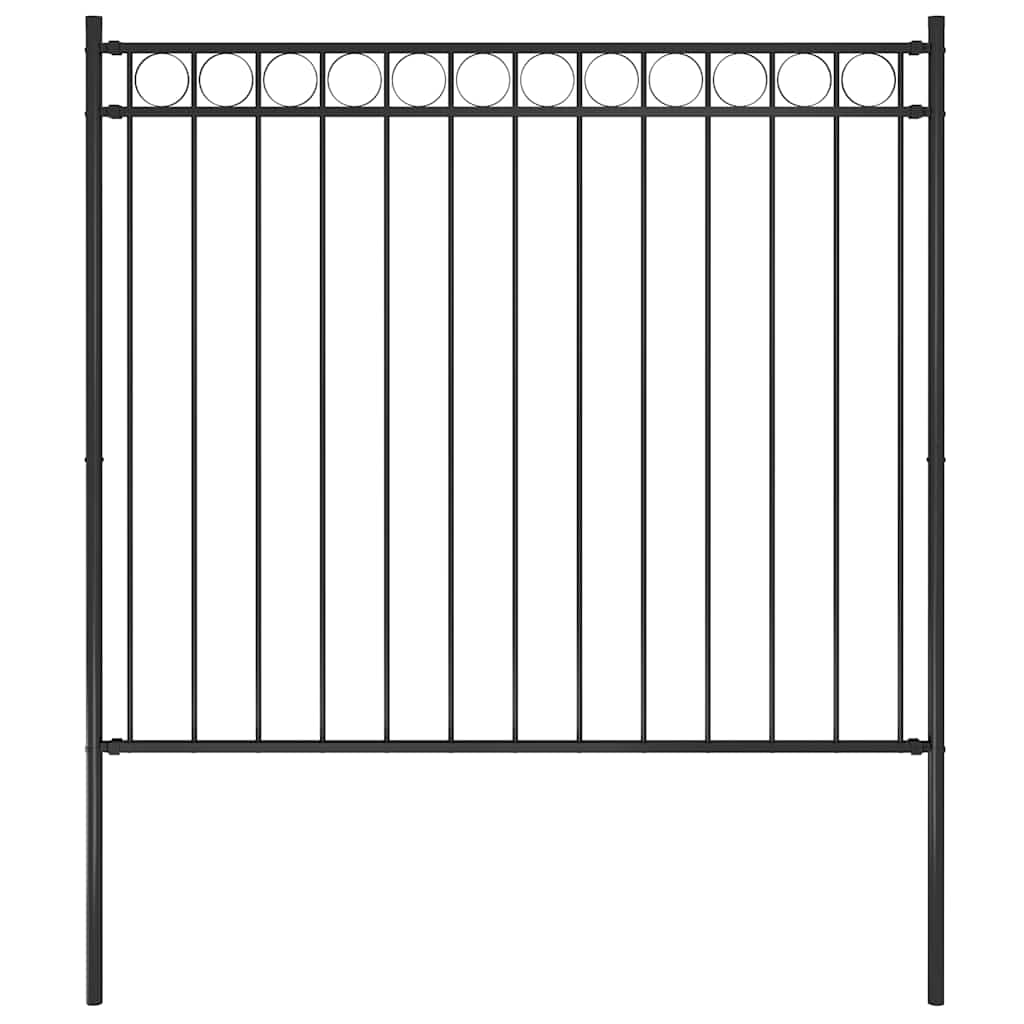 Vidaxl tuinhek 1,7x1,5m staal zwart