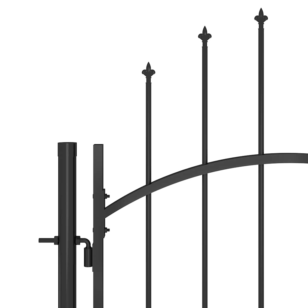 Vidaxl poort 1x2,2m staal zwart