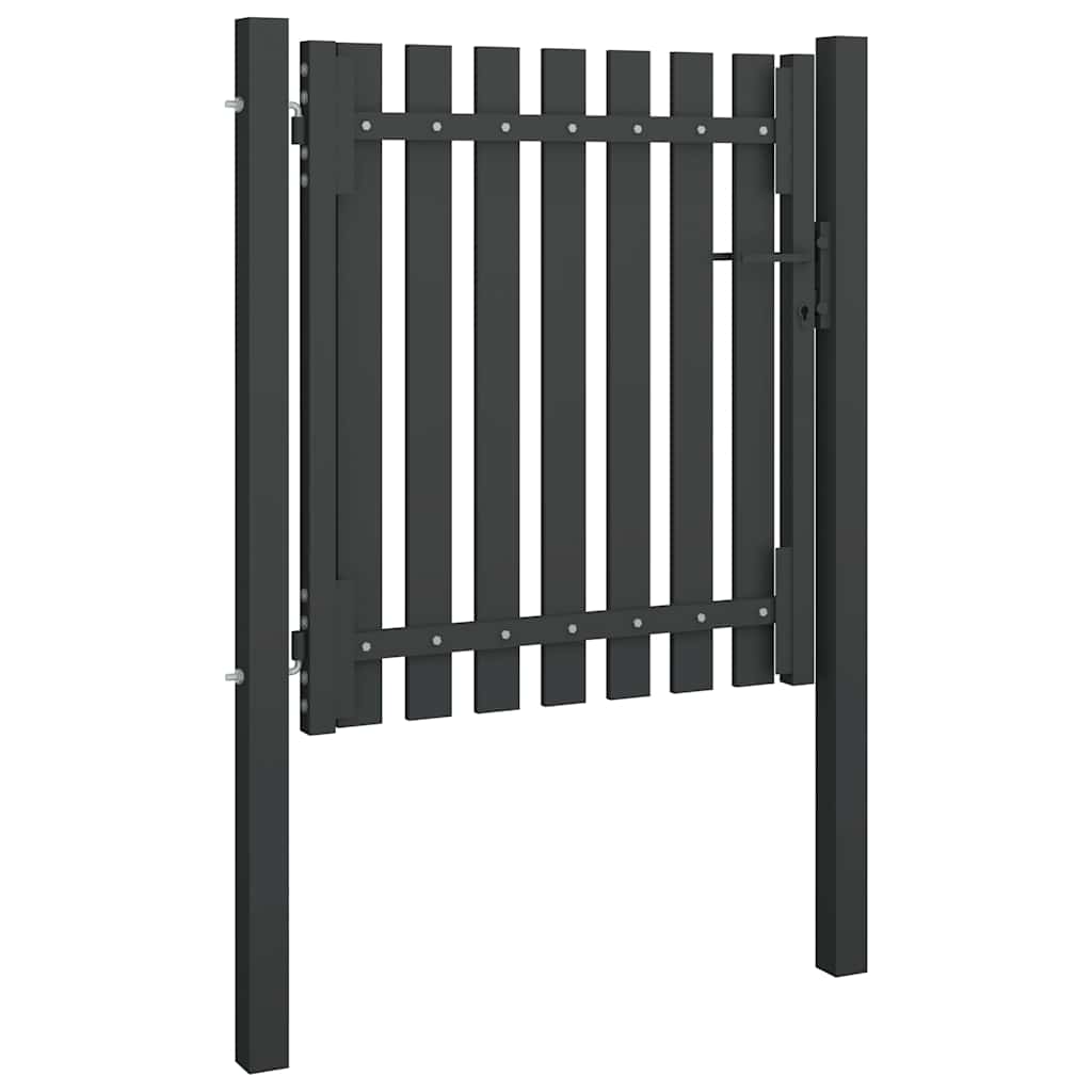 Vidaxl poort 1x1,25m staal antraciet