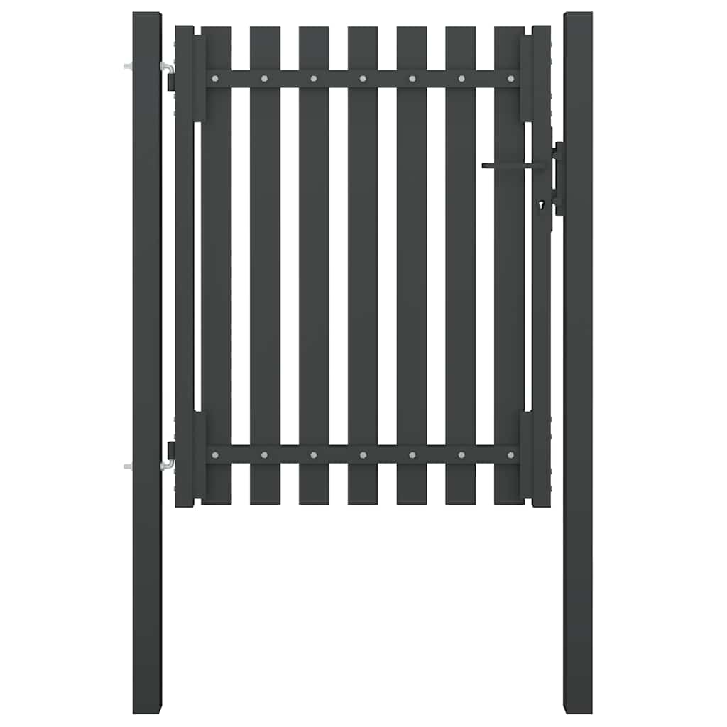Vidaxl poort 1x1,5m staal antraciet