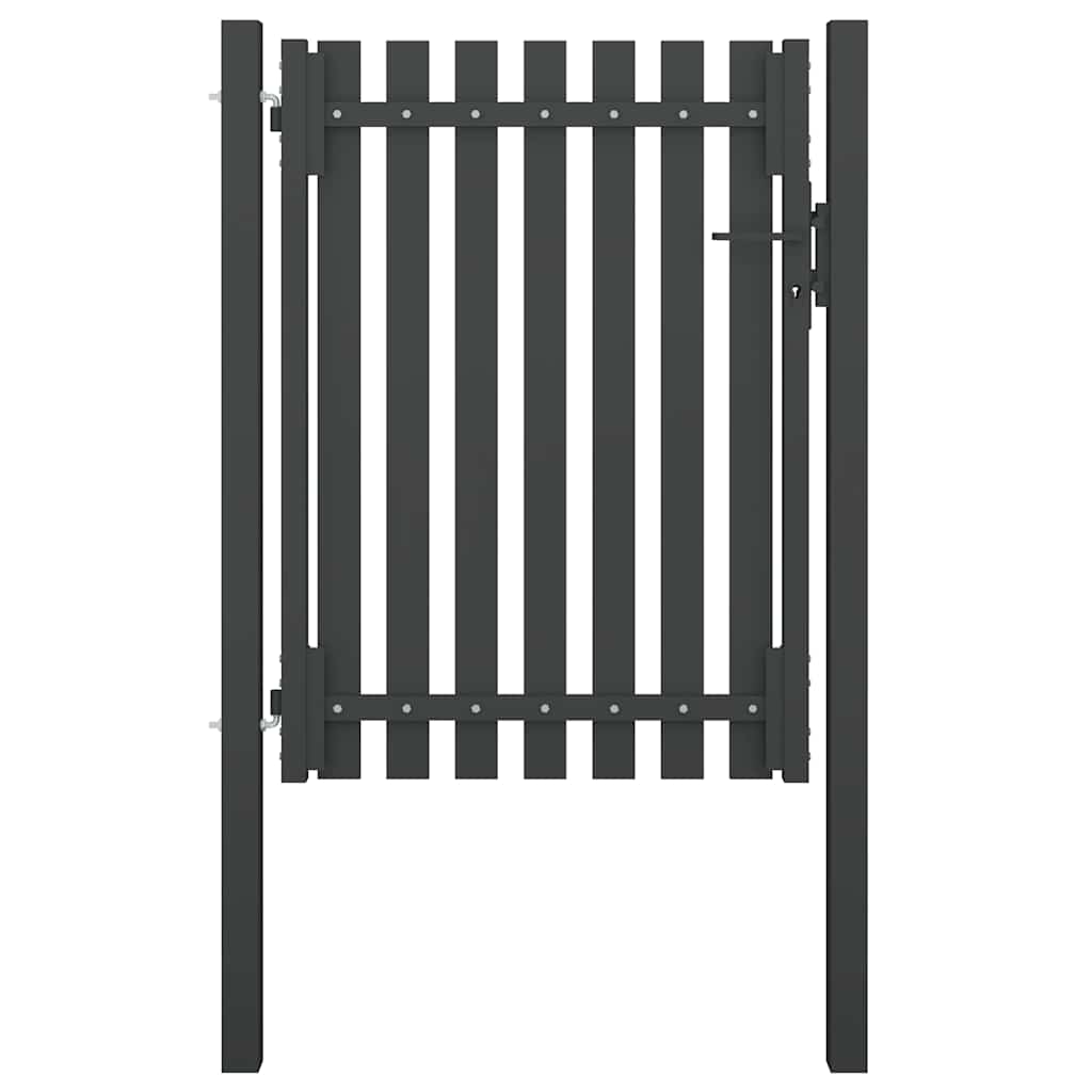 Vidaxl poort 1x1,7m staal antraciet